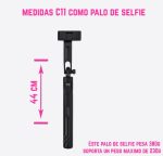 Palo Selfie Extensible Control Remoto Bluetooth Tripode - Image 3