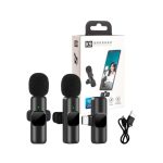 Set x2 Micrófonos Corbateros Inalámbricos con Receptor USB-C - Image 2