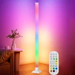 Lámpara de Pie LED Multicolor RGB con Control Base Cuadrada - Image 9