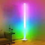 Lámpara de Pie LED Multicolor RGB con Control Base Cuadrada - Image 4