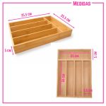 Organizador Cubiertero Para Cajon Multiuso de Bambu - Image 6