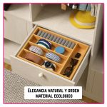 Organizador Cubiertero Para Cajon Multiuso de Bambu - Image 3