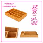 Organizador Cubiertero Para Cajon Multiuso de Bambu - Image 2