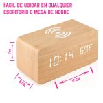 Despertador Digital Con Cargador Alarma Temperatura - Image 2