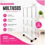 Carrito Organizador Espacios Reducidos Multiusos 4 Niveles Slim - Imagen 5