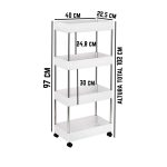 Carrito Organizador Multiusos 4 Niveles con Ganchos - Image 3