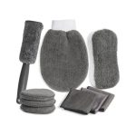 Kit 9 Piezas para Limpieza de Vehículos Microfibra Multiusos