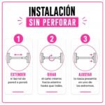 Barral Soporte Cortina de Baño Extensible Max 150cm Aprox - Imagen 6
