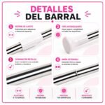 Barral Soporte Cortina de Baño Extensible Max 150cm Aprox - Imagen 5