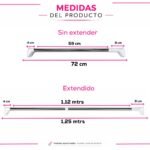 Barral Extensible Para Cortinas 120 cm Máximo Aproximado - Imagen 2