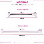 Barral Soporte Cortina de Baño Extensible Max 150cm Aprox - Imagen 2