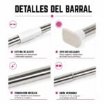 Barral Extensible Cortina de Baño de Max 200cm Aprox - Imagen 5