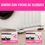 Soporte Extensible Con Ruedas Ajustable Para Electrodomésticos y Muebles - Image 4