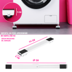 Soporte Extensible Con Ruedas Ajustable Para Electrodomésticos y Muebles - Image 2