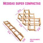 Bodega Cava de Bambu Plegable para 10 Botellas de Vino - Image 2