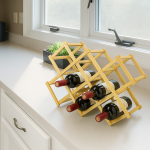 Bodega Cava de Bambu Plegable para 10 Botellas de Vino - Image 7