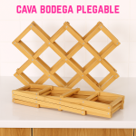 Bodega Cava de Bambu Plegable para 10 Botellas de Vino - Image 4