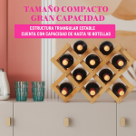 Bodega Cava de Bambu Plegable para 10 Botellas de Vino - Image 5
