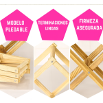 Bodega Cava de Bambu Plegable para 10 Botellas de Vino - Image 6