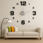 Reloj 3D de Pared Análogo Flotante Diseño Minimalista
