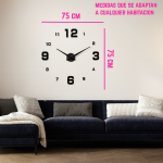 Reloj 3D de Pared Análogo Flotante Diseño Minimalista - Image 2