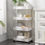 Carrito Organizador Multiusos 4 Niveles con Ganchos