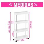 Carrito Organizador Espacios Reducidos Multiusos 4 Niveles Slim - Image 2