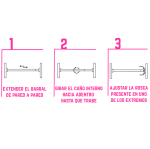 Barral Extensible Cortina de Baño de Max 200cm Aprox - Image 6