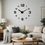 Reloj 3D de Pared Análogo Flotante Diseño Minimalista