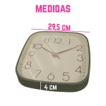 Reloj de Pared Moderno Cuadrado 29,5cm Colores Suaves - Image 3