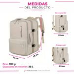 Mochila de Viaje Extensible Multifuncional con Bolsillo para Notebook - Imagen 2