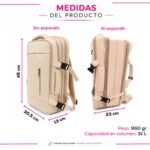 Mochila Para Viajes Con Bolsillo Para Notebook y Bolsillo Extensible - Imagen 2