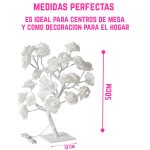 Centro de Mesa Rosas Artificiales con Luces Led USB 50cm - Image 2