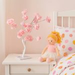 Centro de Mesa Rosas Artificiales con Luces Led USB 50cm - Image 7