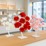 Centro de Mesa Rosas Artificiales con Luces Led USB 50cm