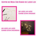 Centro de Mesa Ramas de Cerezo Artificial Con Iluminación Led USB 40cm - Image 4