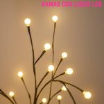 Ramas de Árbol de Cerezo Artificial con Luces Led USB 155cm - Image 4