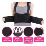 Faja Lumbar De Trabajo Ajustable Con 4 Ballenas Y Velcro - Image 4