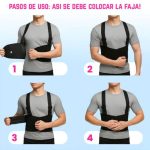 Faja Lumbar De Trabajo Ajustable Con 4 Ballenas Y Velcro - Image 3