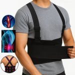 Faja Lumbar De Trabajo Ajustable Con 4 Ballenas Y Velcro