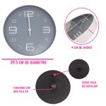 Reloj de Pared Circular Grande Silencioso Decorativo Moderno - Image 3