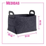 Cesto Plegable Canasto de Almacenamiento de Fieltro - Image 2