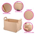 Cesto Plegable Canasto de Almacenamiento de Fieltro - Image 4