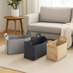 Cesto Plegable Canasto de Almacenamiento de Fieltro