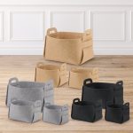 Set x3 Cajas Organizadoras de Fieltro Plegables