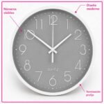 Reloj de Pared Redondo Silencioso 24,5 cm - Imagen 5