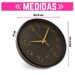 Reloj de Pared Redondo Silencioso 24,5 cm - Imagen 2