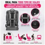 Mochila de Viaje Calidad Premium Expansible Resistente al Agua - Imagen 3