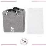 Canasto Organizador de Ropa Sucia de Tela Plegable para Lavandería - Imagen 3