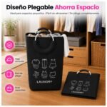 Canasto Organizador de Ropa Sucia de Tela Plegable para Lavandería - Imagen 7